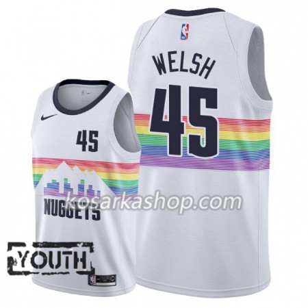 Dres Denver Nuggets Thomas Welsh 45 Nike 2018-19 City Edition Bijela Swingman - Dječji